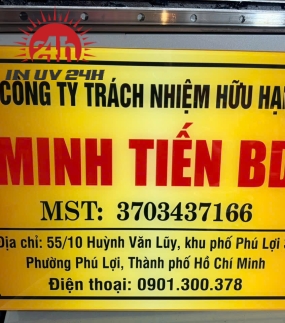 In Mica bảng công ty | In Mica bảng công ty Bình Dương